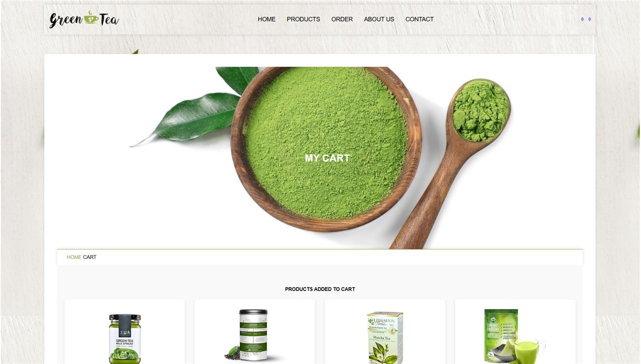 Screenshot of The Green Coffee Shop website